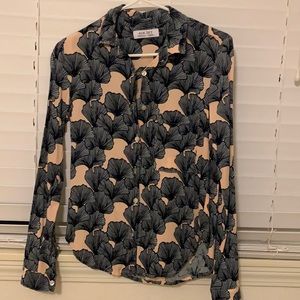 Ava Sky XS Collared Top